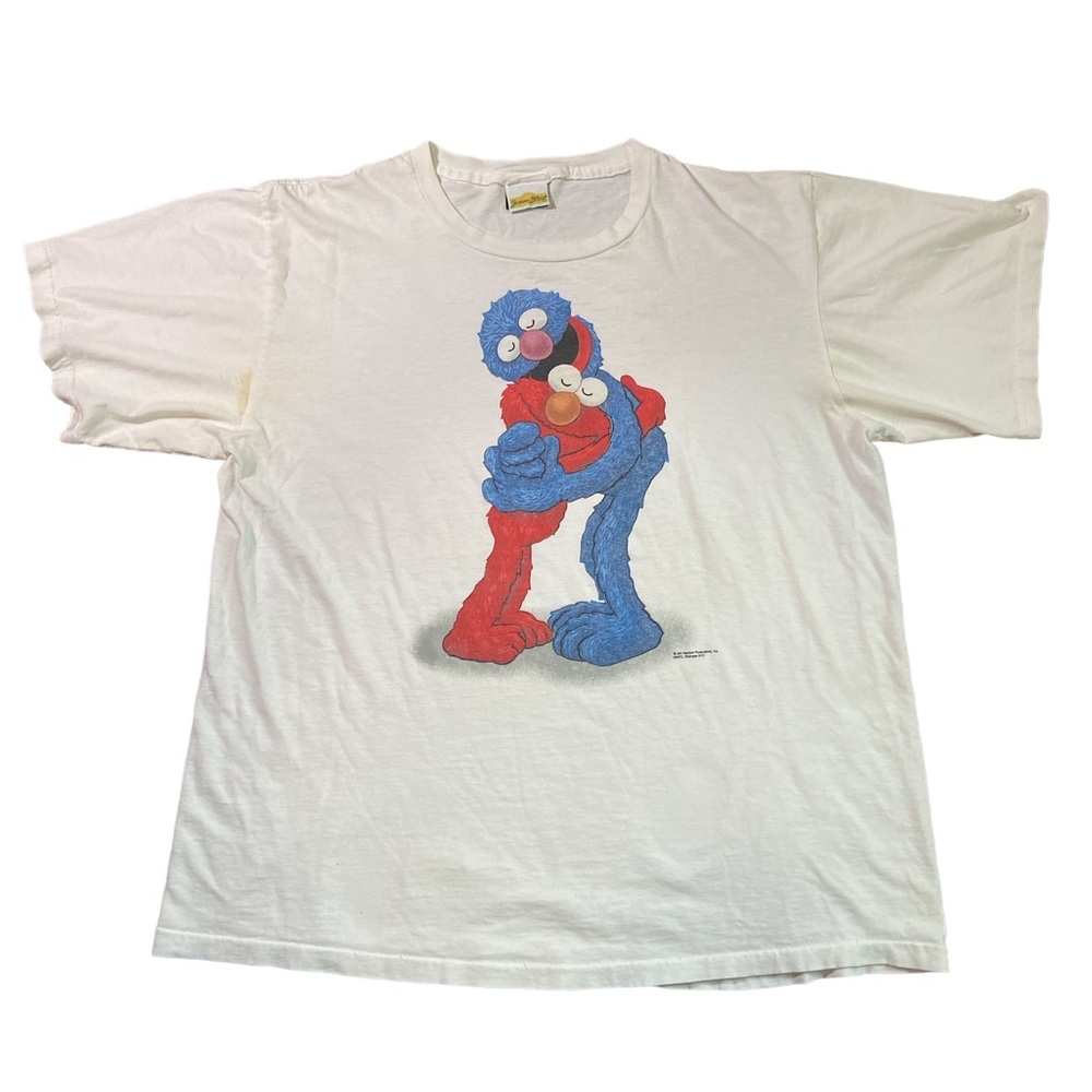 Vintage Sesame Street Grover Elmo hug - single Stitch
